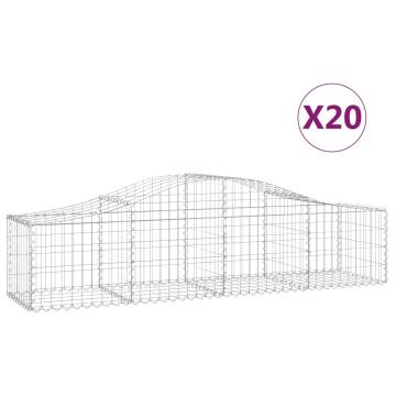 Arched Gabion Baskets 20 pcs 200x50x4060 cm Galvanised Iron