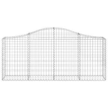 Arched Gabion Baskets 10 pcs 200x30x80100 cm Galvanised Iron