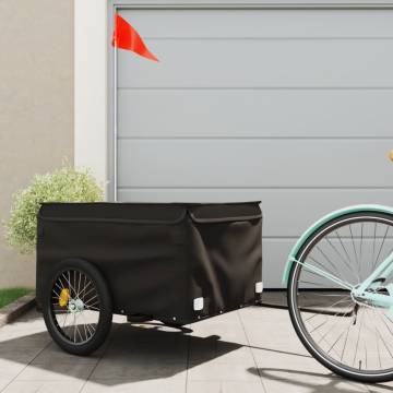 Bike Trailer Black 45 kg Iron