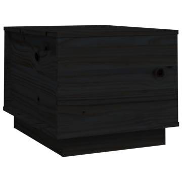 Coffee Table Black 40x50x35 cm Solid Wood Pine