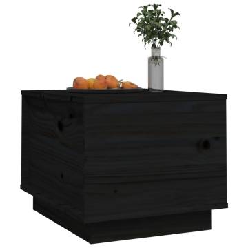 Coffee Table Black 40x50x35 cm Solid Wood Pine