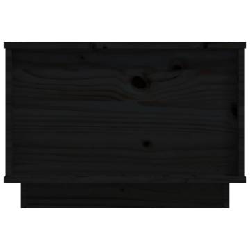 Coffee Table Black 40x50x35 cm Solid Wood Pine