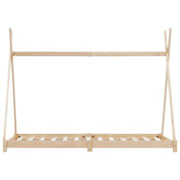 Kids Bed Frame Solid Pine Wood 90x200 cm