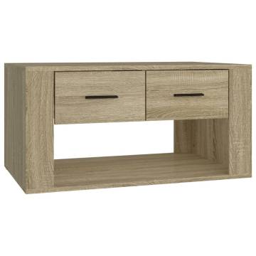 Coffee Table Sonoma Oak 80x50x40 cm Engineered Wood