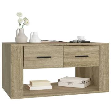 Coffee Table Sonoma Oak 80x50x40 cm Engineered Wood