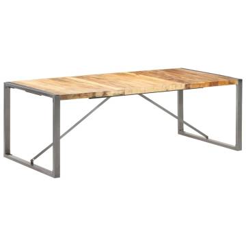 Dining Table 220x100x75 cm Solid Rough Mango Wood