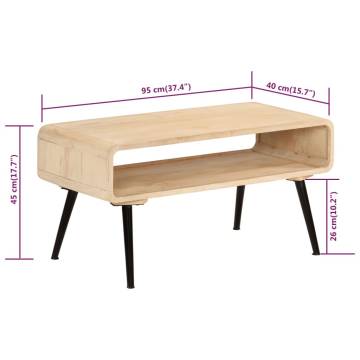 Coffee Table 95x40x45 cm Solid Wood Mango