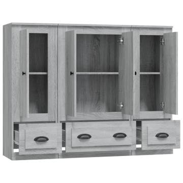 Highboards 3 pcs Grey Sonoma Engineered Wood