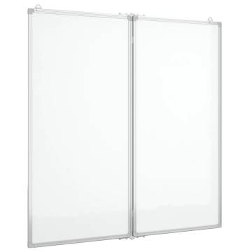 Magnetic Whiteboard Foldable 100x100x1.7 cm Aluminium