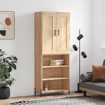 Highboard Sonoma Oak 69.5x34x180 cm Engineered Wood