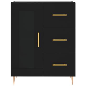 Highboard Black 69.5x34x180 cm Engineered Wood