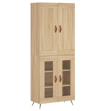 Highboard Sonoma Oak 69.5x34x180 cm Engineered Wood