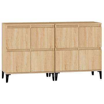 Sideboards 2 pcs Sonoma Oak 60x35x70 cm Engineered Wood