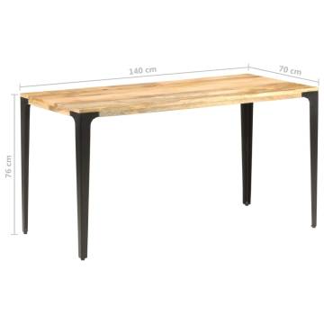 Dining Table 140x70x76 cm Solid Mango Wood