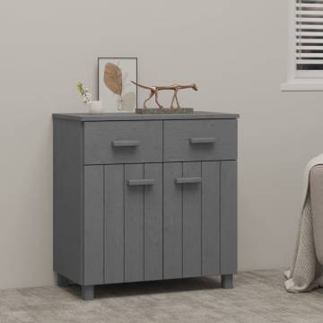 Sideboard HAMAR Dark Grey 79x40x80 cm Solid Wood Pine