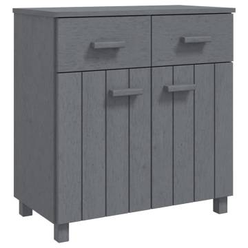 Sideboard HAMAR Dark Grey 79x40x80 cm Solid Wood Pine