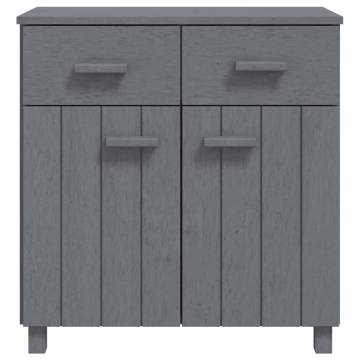 Sideboard HAMAR Dark Grey 79x40x80 cm Solid Wood Pine