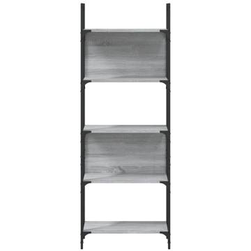 Bookshelf 5-Tier Grey Sonoma 60.5x24x166.5 cm Engineered Wood