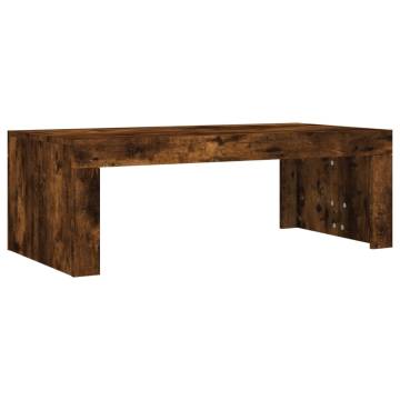 Coffee Table Smoked Oak 102x50x36 cm Engineered Wood