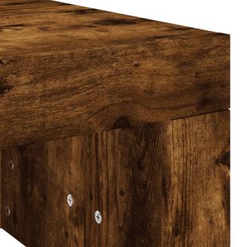 Coffee Table Smoked Oak 102x50x36 cm Engineered Wood