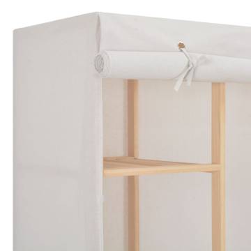 Wardrobe White 135x40x170 cm Fabric