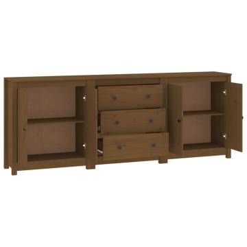 Sideboard Honey Brown 210x35x80 cm Solid Wood Pine