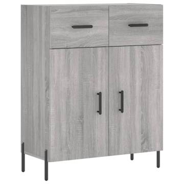 Highboard Grey Sonoma 69.5x34x180 cm Engineered Wood