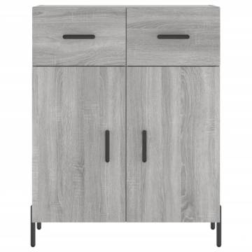 Highboard Grey Sonoma 69.5x34x180 cm Engineered Wood