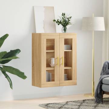 Wall Mounted Cabinet Sonoma Oak 69.5x34x90 cm