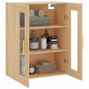 Wall Mounted Cabinet Sonoma Oak 69.5x34x90 cm