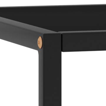 Coffee Table Black with Black Glass 90x90x50 cm