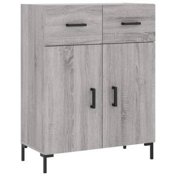 Highboard Grey Sonoma 69.5x34x180 cm Engineered Wood