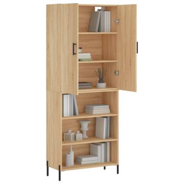 Highboard Sonoma Oak 69.5x34x180 cm Engineered Wood