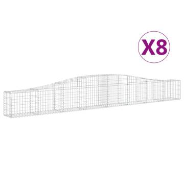 Arched Gabion Baskets 8 pcs 400x30x4060 cm Galvanised Iron