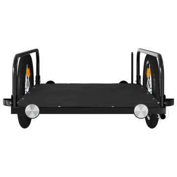 Bike Trailer Black 126x63x34 cm Iron