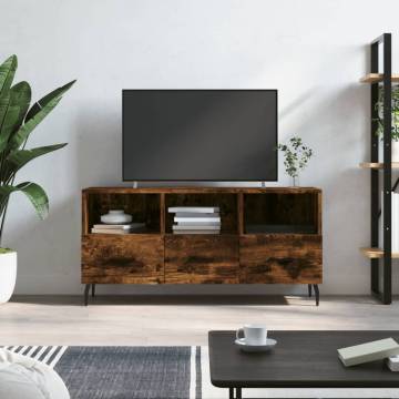 TV Cabinet Smoked Oak 102x36x50 cm Engineered Wood