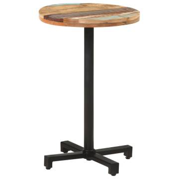 Bistro Table Round Ø50x75 cm Solid Reclaimed Wood