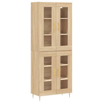 Highboard Sonoma Oak 69.5x34x180 cm Engineered Wood