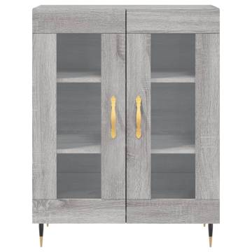 Highboard Grey Sonoma 69.5x34x180 cm Engineered Wood