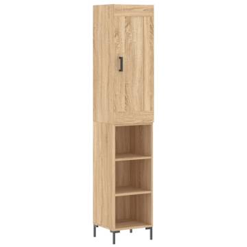 Highboard Sonoma Oak 34.5x34x180 cm Engineered Wood