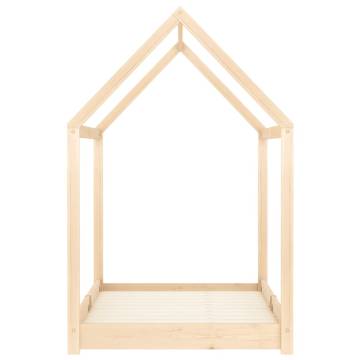 Kids Bed Frame Solid Pine Wood 90x200 cm