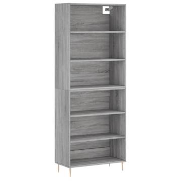 Highboard Grey Sonoma 69.5x32.5x180 cm Engineered Wood