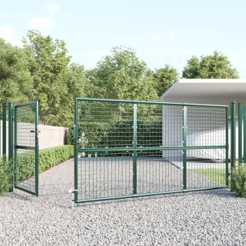 Mesh Garden Gate Green 350x175 cm Galvanised Steel