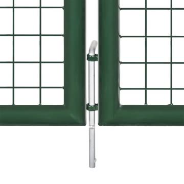 Mesh Garden Gate Green 350x175 cm Galvanised Steel