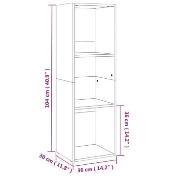 Book CabinetTV Cabinet Sonoma Oak 36x30x114 cm Engineered Wood