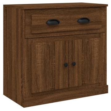 Sideboards 3 pcs Brown Oak Engineered Wood