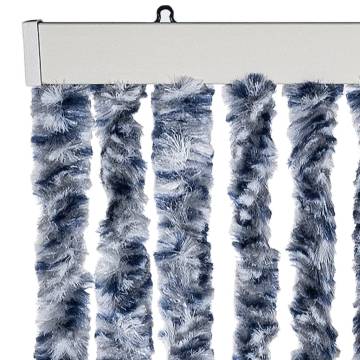 Insect Curtain Blue and White 118x220 cm Chenille