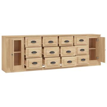 Sideboards 3 pcs Sonoma Oak Engineered Wood