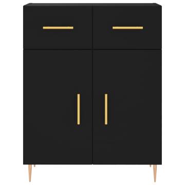 Highboard Black 69.5x34x180 cm Engineered Wood