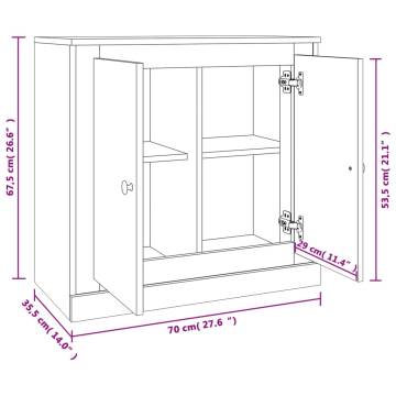 Sideboard Grey Sonoma 70x35.5x67.5 cm Engineered Wood